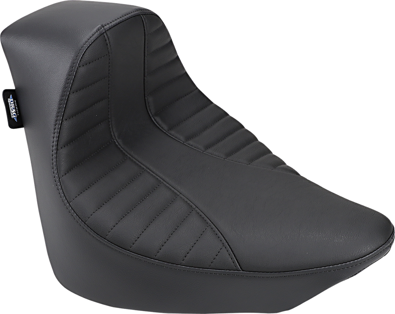 DRAG SPECIALTIES EZ-On Scorpion Stitch Vinyl Solo Seat - Black - Softail '18-'22