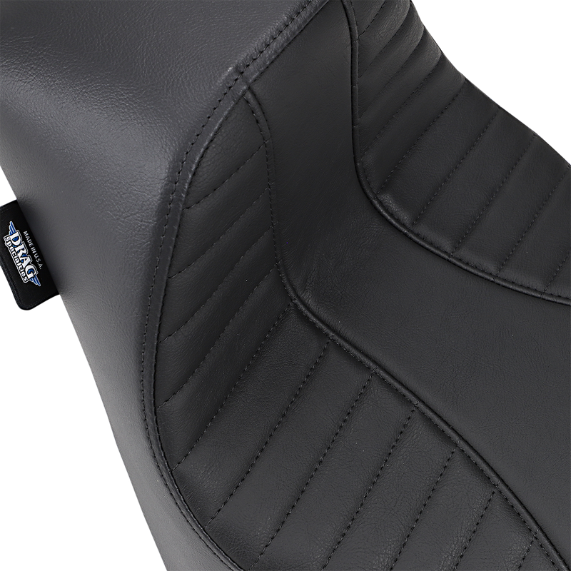 DRAG SPECIALTIES EZ-On Scorpion Stitch Vinyl Solo Seat - Black - Softail '18-'22