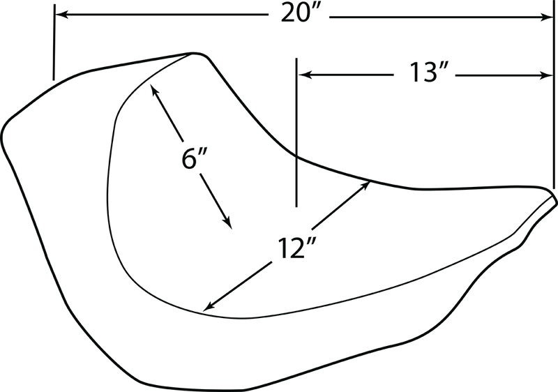 DRAG SPECIALTIES EZ-Solo Seat - Smooth Vinyl - Softail '18-'22