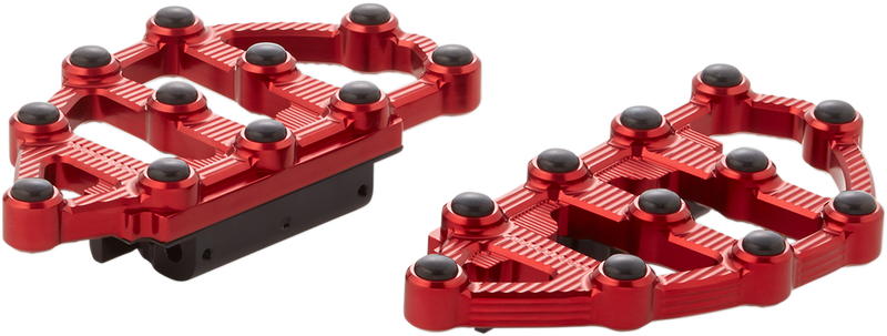 ARLEN NESS MX Passenger Floorboards - Red - 1999-2020 TOURING, SOFTAIL MODELS