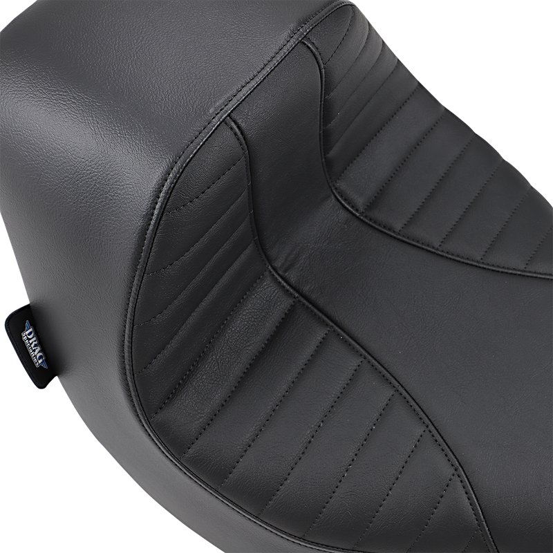DRAG SPECIALTIES EZ-On Scorpion Stitch Vinyl Solo Seat - Black - Softail '18-'22