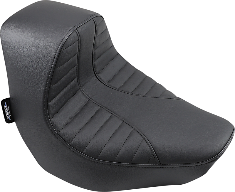 DRAG SPECIALTIES EZ-On Scorpion Stitch Vinyl Solo Seat - Black - Softail '18-'22