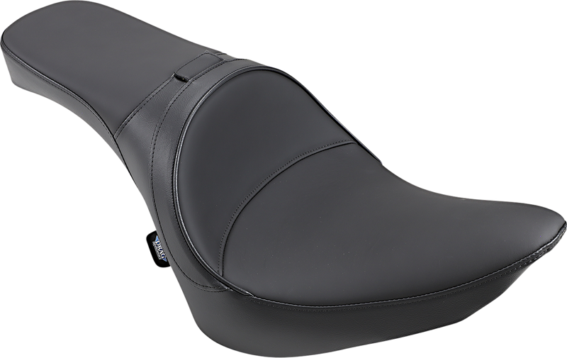 DRAG SPECIALTIES One-Piece Solo-Style Driver Backrest Compatible Solar-Reflective Leather Seat - Black - Softail '84-'99
