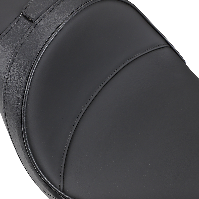 DRAG SPECIALTIES One-Piece Solo-Style Driver Backrest Compatible Solar-Reflective Leather Seat - Black - Softail '84-'99