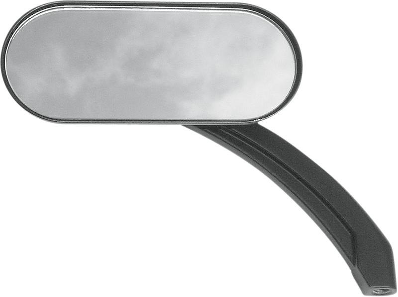 DRAG SPECIALTIES Billet Aluminum Oval 5" x 2" Mirror - Matte Black