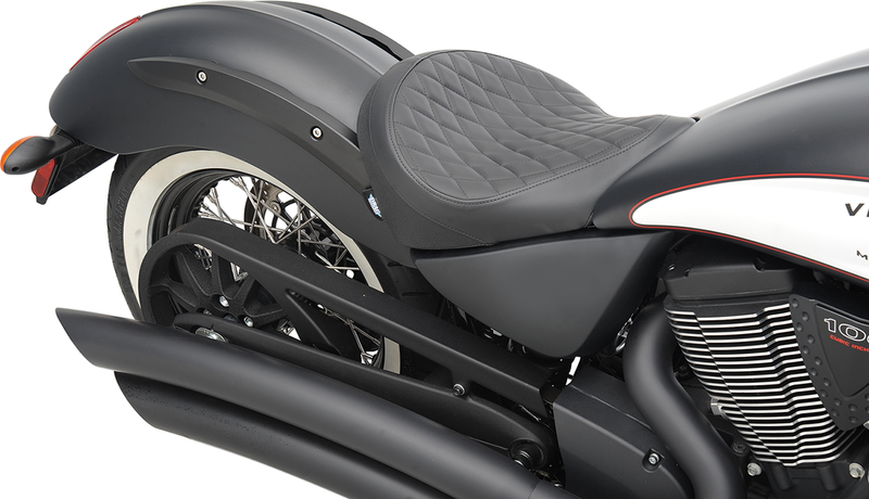 DRAG SPECIALTIES Low Solo Seat - Diamond Stitch - Black - Victory '03-'17