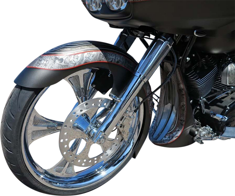 PAUL YAFFE BAGGER NATION Thicky Front Fender - 26" Wheel - With Satin Spacers PYO:THICKY26-13E-S