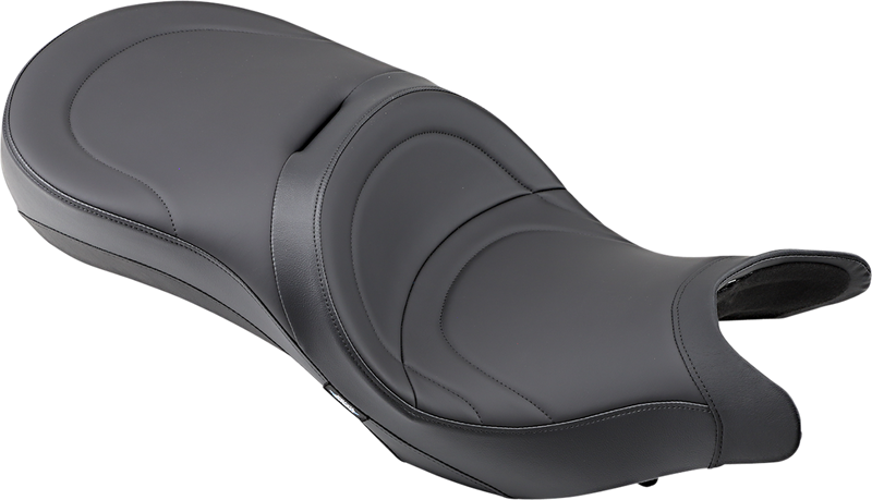 DRAG SPECIALTIES Low-Profile Touring Mild Stitch Solar-Reflective Leather Seat - Black - Victory '10-'15