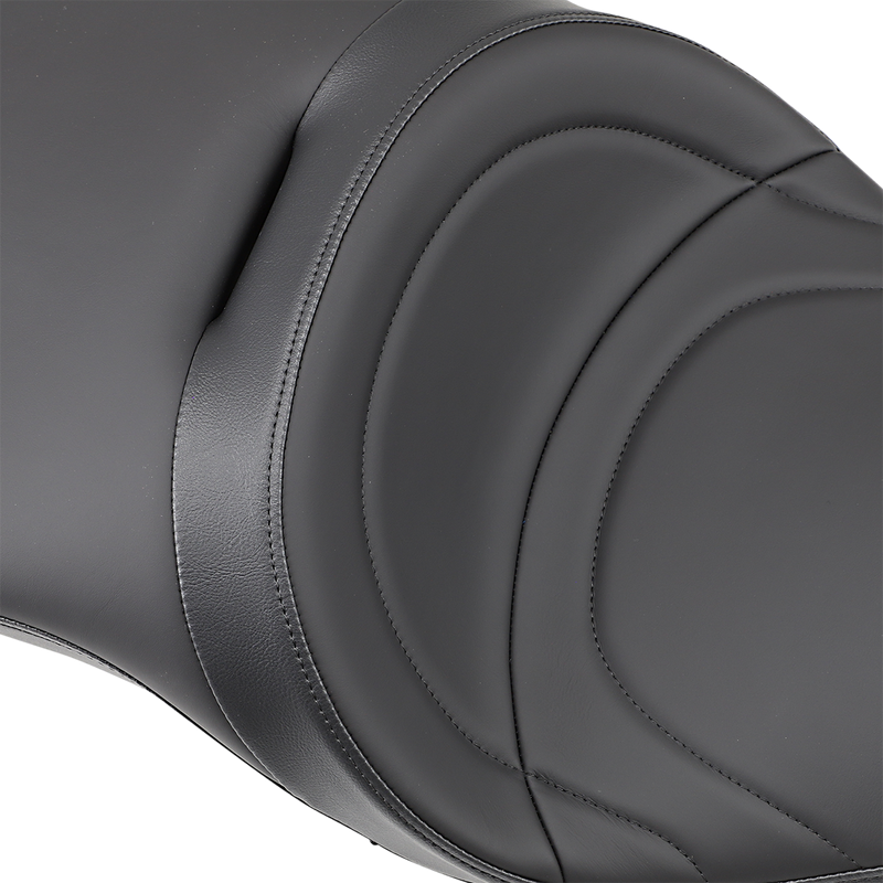 DRAG SPECIALTIES Low-Profile Touring Mild Stitch Solar-Reflective Leather Seat - Black - Victory '10-'15