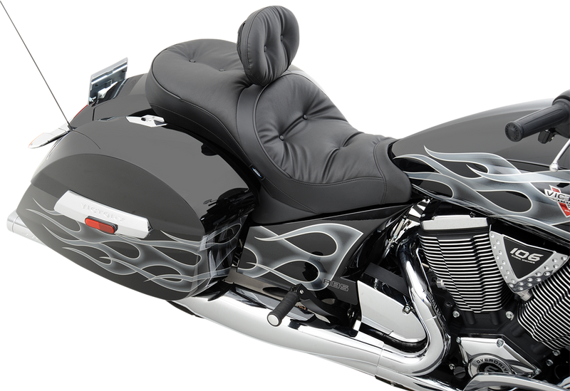 DRAG SPECIALTIES Low-Profile Touring Seat - Pillow Style - Black - Victory '10-'15