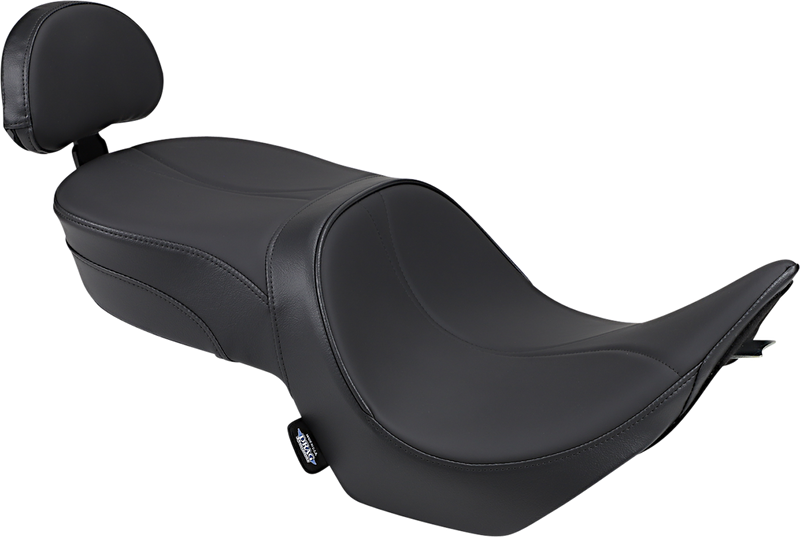 DRAG SPECIALTIES Low-Profile Touring with Passenger Backrest Solar-Reflective Leather Seat - Black - Victory Hammer '05-'17