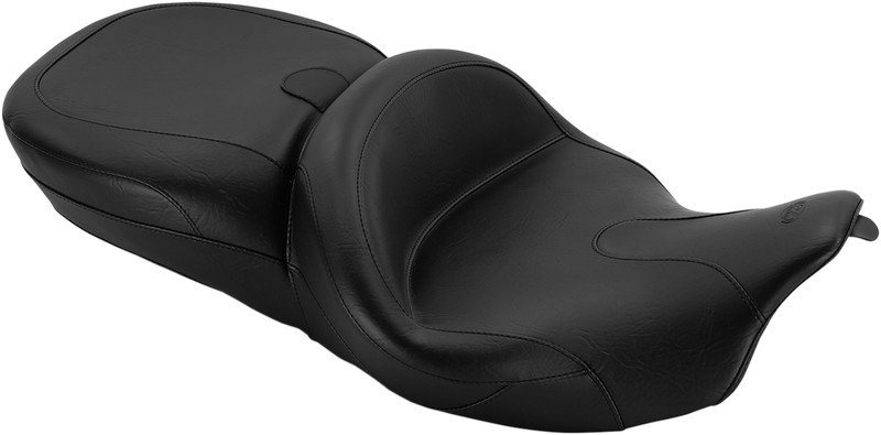 MUSTANG Super Touring Summit One-Piece 2-Up Seat - with Backrest Receiver - Vintage - Touring '08-25'