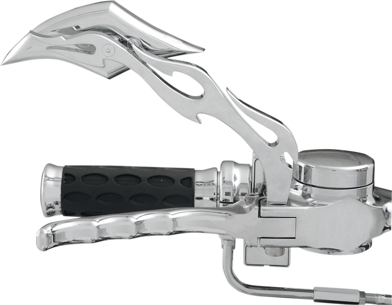 DRAG SPECIALTIES Mirror - Gothic/Flame - Side View - Diamond - Chrome - Right