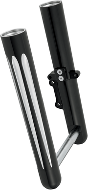 ARLEN NESS Dual-Disc Hot Legs Fork Legs - Deep Cut - '14-'25 FLH/FLT - Black Anodized