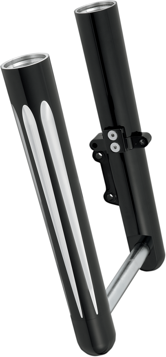 ARLEN NESS Dual-Disc Hot Legs Fork Legs - Deep Cut - '14-'25 FLH/FLT - Black Anodized