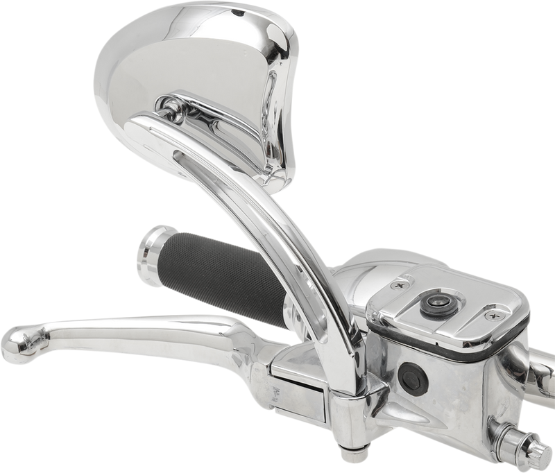 DRAG SPECIALTIES Replacement Long Stem Touring Mirrors  Set - Chrome