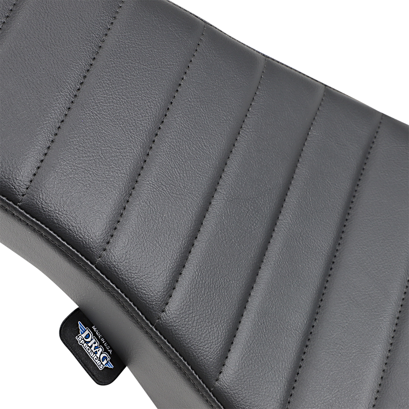 DRAG SPECIALTIES Spoon Style Classic Stitch Vinyl Seat - Black - FL / FX '58-'84