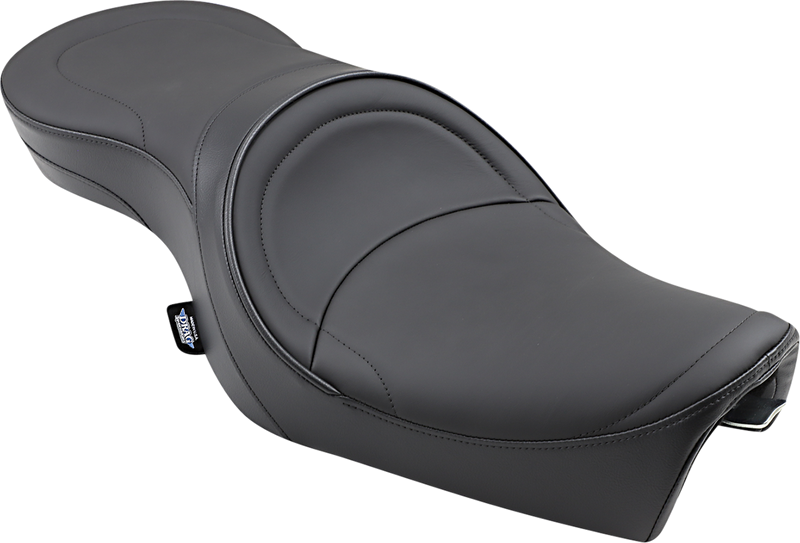 DRAG SPECIALTIES Low Profile Mild Stich Solar-Reflective Leather Seat - Black - Sportster '04-'22