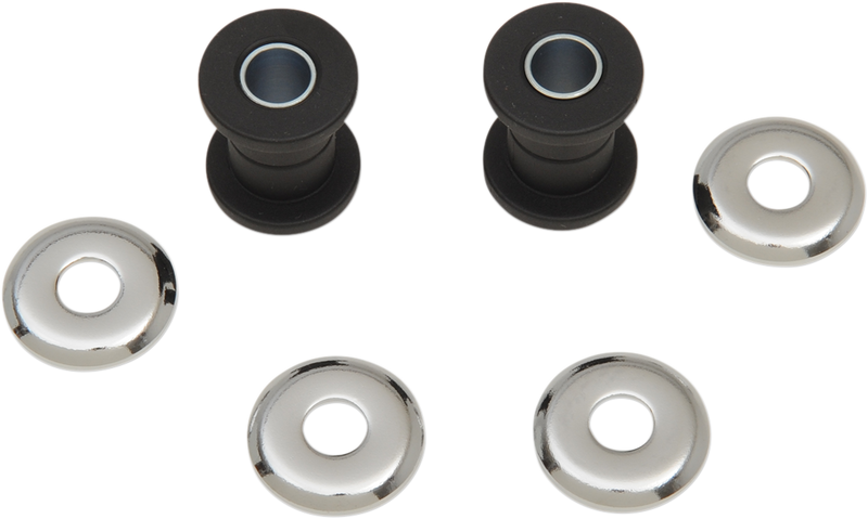 ARLEN NESS Black Polyurethane Riser Bushing Kit - Chrome Cup Washers