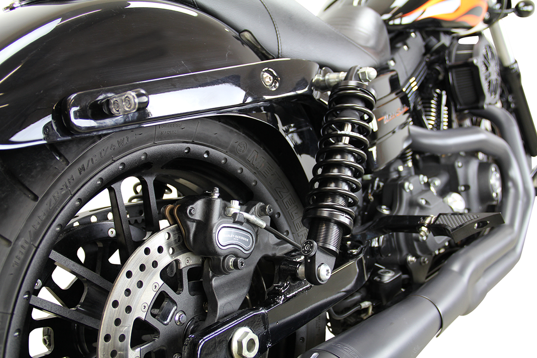 LEGEND SUSPENSION REVO-A Adjustable Coil Suspension - Clear Anodized - Heavy-Duty - 14" - '91-'17 DYNA MODELS