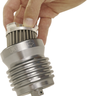 PC RACING Flo? "Spin-on" Oil Filter - Polished Aluminum - Aprilia/BMW/Buell/H-D/Moto Guzzi/Yamaha PCS4C