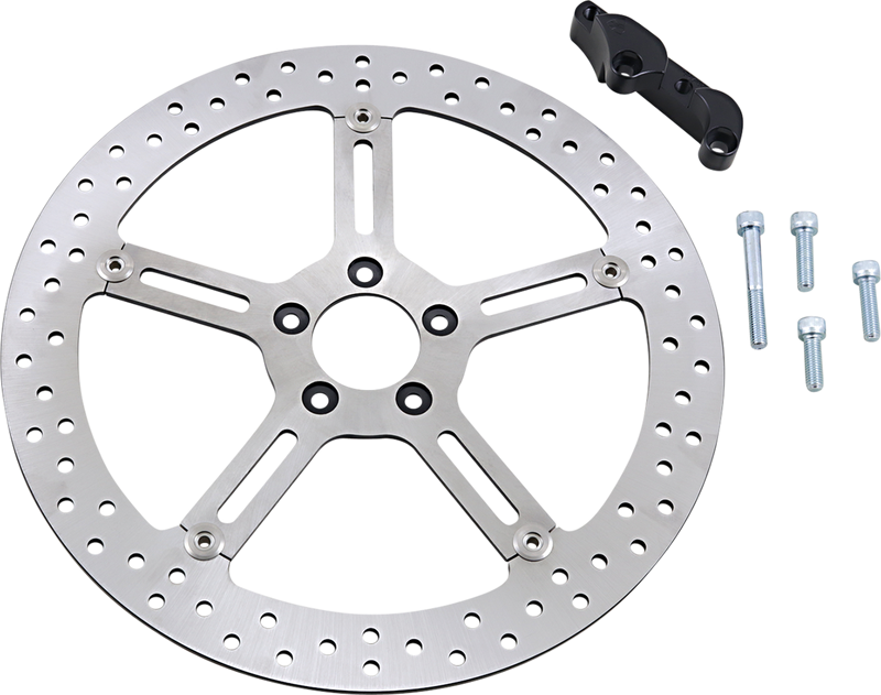 ARLEN NESS - 15" BIG BRAKE ROTORS, HUB MOUNT SOFTAIL / DYNA (LEFT)