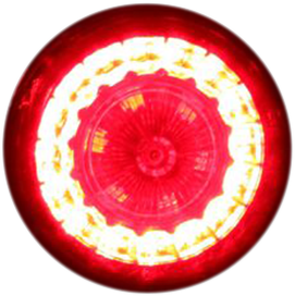 CUSTOM DYNAMICS ProBEAM® Universal LED Bullet Bezel Turn Signals - Chrome - Red