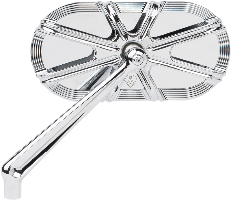 ARLEN NESS Mirror - Side View - Caged Series Deep Cut - Chrome - Left
