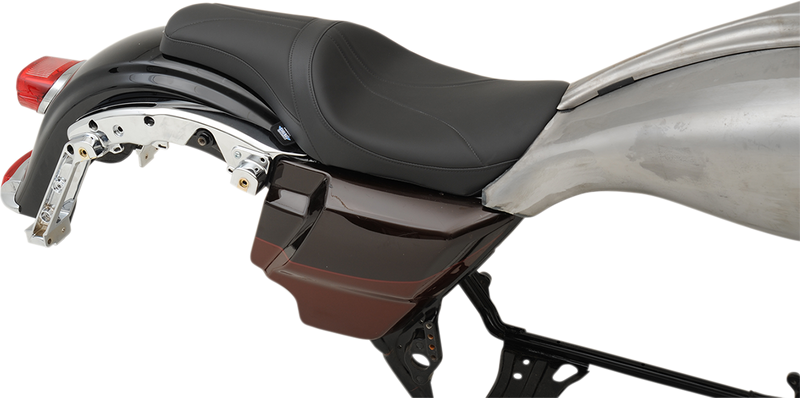 DRAG SPECIALTIES Predator Mild Stitched Seat - w/ Yaffe 6 Gallon Fuel Tank - Black - Touring '08-'23