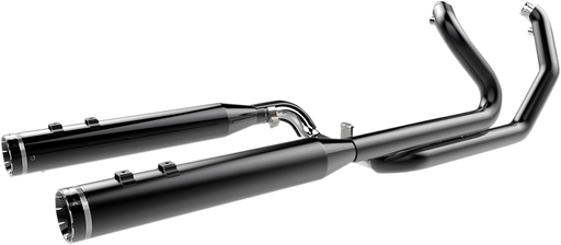 KHROME WERKS 2-into-2 Dominator Exhaust System - Black - '09-'16 FL - With 4-1/2" Muffler 200830