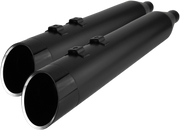 KHROME WERKS 4-1/2" HP-Plus® Slip-On Mufflers - Black with Edge - Touring 202885