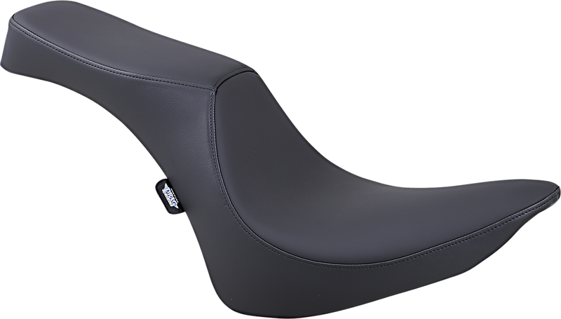 DRAG SPECIALTIES Predator Smooth 2-Up Solar-Reflective Leather Seat - Black - Softail '84-'99