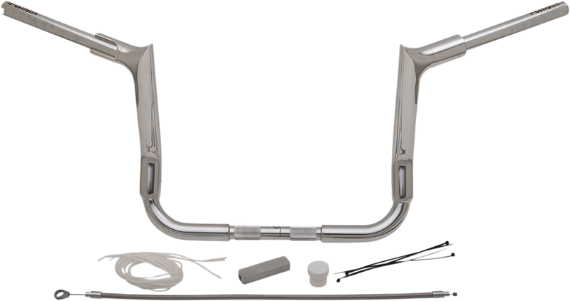 FAT BAGGERS INC. 1-1/2" EZ Install Pointed Top Handlebar Kit - 12" - Chrome 809112