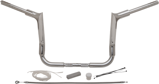 FAT BAGGERS INC. 1-1/2" EZ Install Pointed Top Handlebar Kit - 12" - Chrome 809112