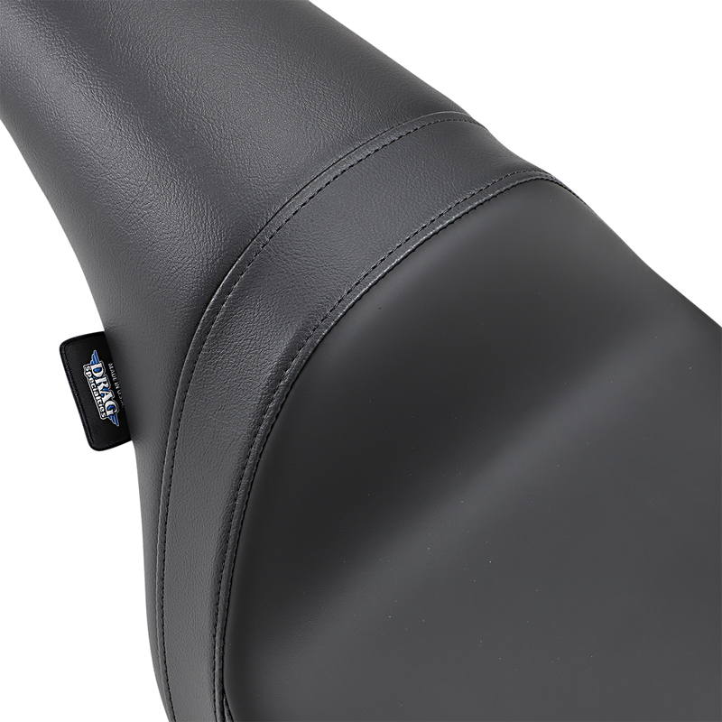 DRAG SPECIALTIES Predator Low Profile Mild Stitch Solar-Reflective Leather Seat - Black - Softail '13-'17