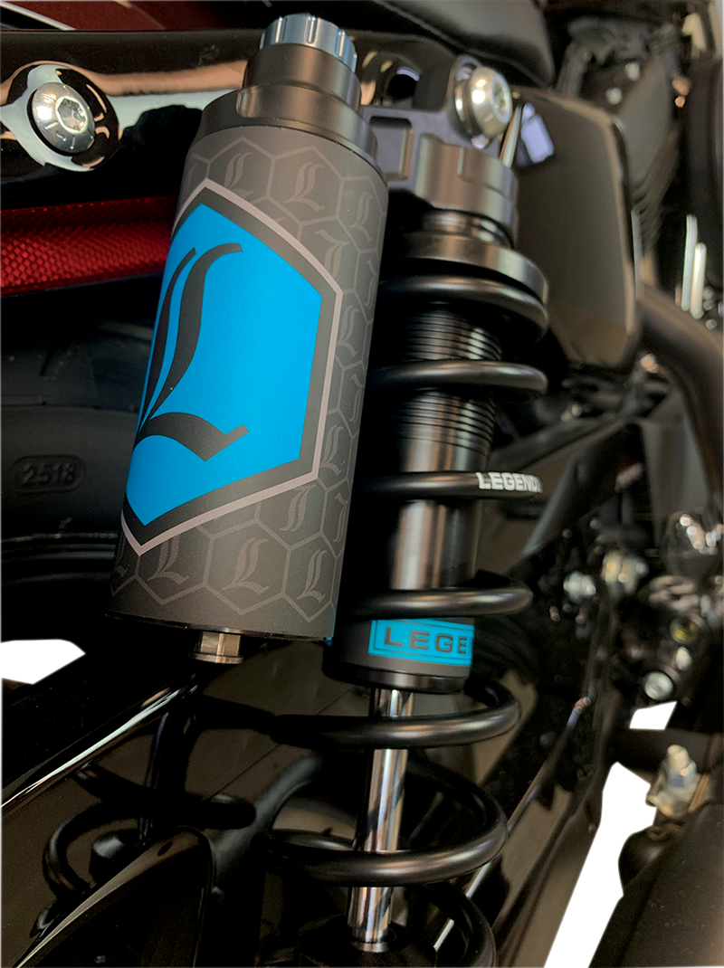 LEGEND SUSPENSION REVO ARC Piggyback Shocks for '04-'22 Harley SPORTSTER Models