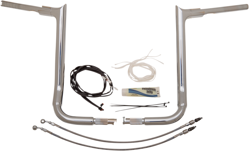 FAT BAGGERS INC. 1-1/2" EZ Install Pointed Top Handlebar Kit - 16" - Chrome 809216
