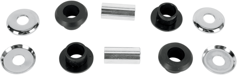 ARLEN NESS Black Polyurethane Riser Bushing Kit - Chrome Cup Washers