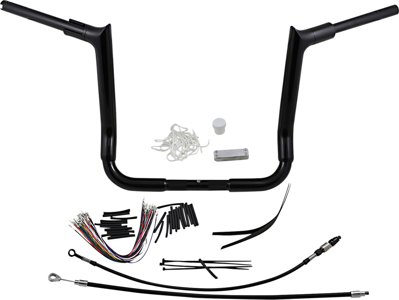 FAT BAGGERS INC. 1-1/2" EZ Install Pointed Top Handlebar Kit - 14" - Black 809114-B