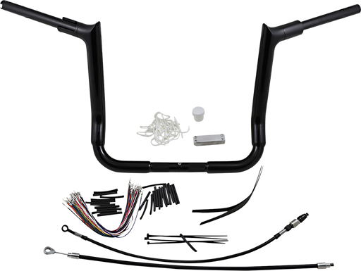 FAT BAGGERS INC. 1-1/2" EZ Install Pointed Top Handlebar Kit - 14" - Black 809114-B