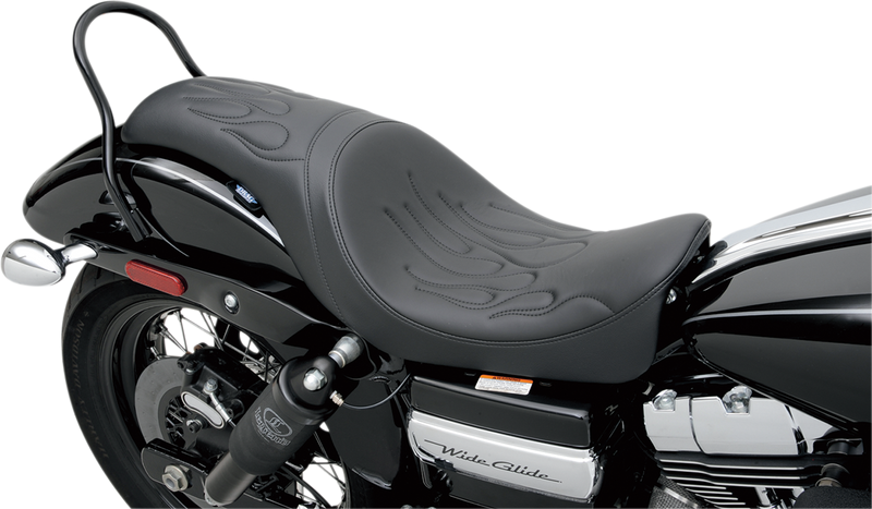 DRAG SPECIALTIES Predator Seat - Flame Stitched - Dyna '06-'17
