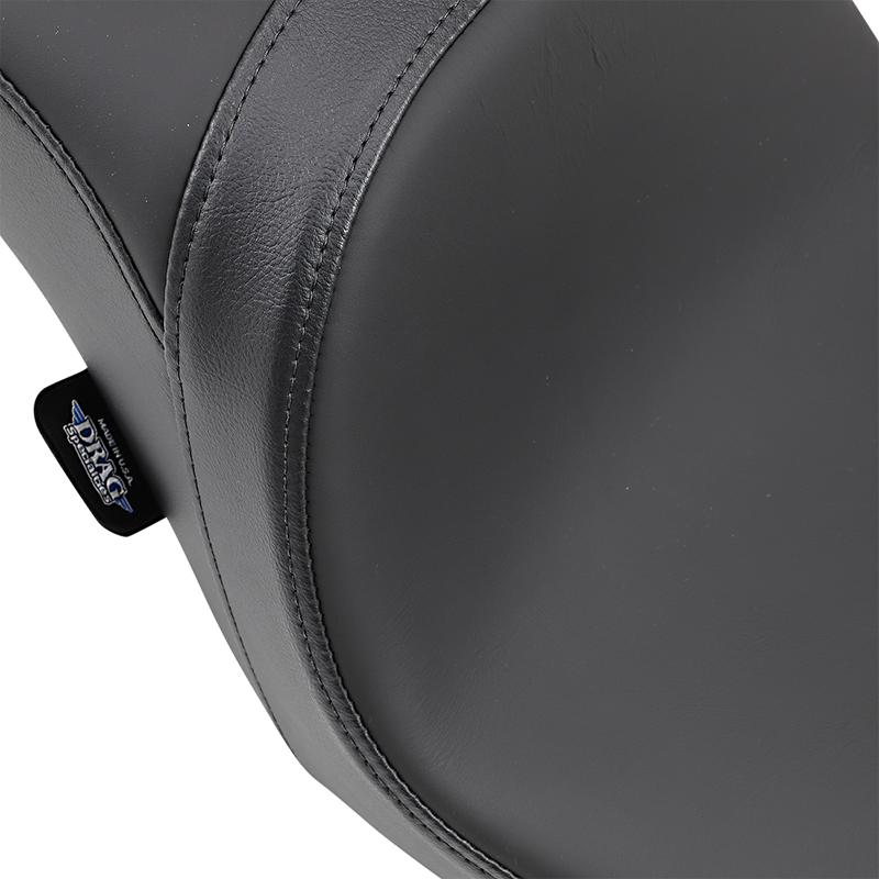 DRAG SPECIALTIES Predator 2-Up Smooth Solar-reflective Leather Seat - Black - Dyna '96-'03