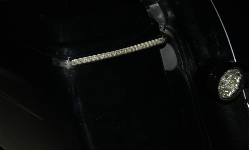 CUSTOM DYNAMICS Low Profile Auxiliary Saddlebag Lights - Smoke Lens