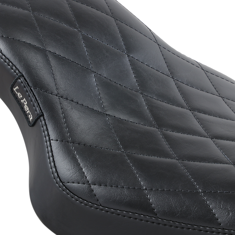 LE PERA Cobra Full-Length Seat - Diamond - Black - Sportster '04-'22