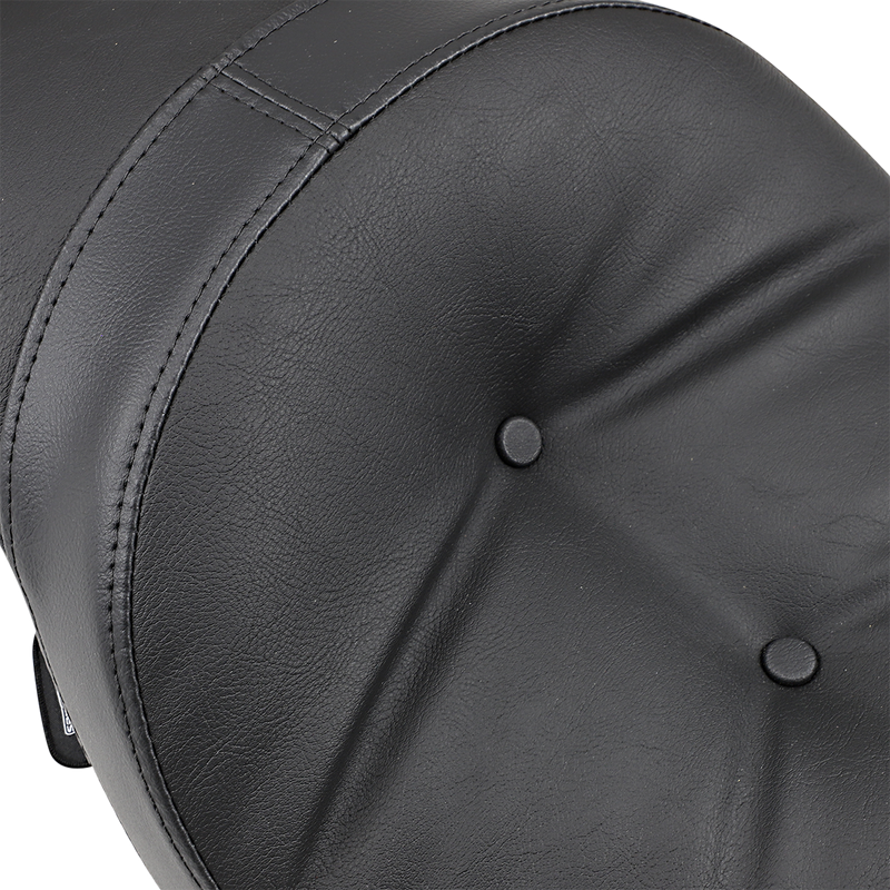 DRAG SPECIALTIES Low-Profile Double Bucket 2-Up Pillow Vinyl Seat - Black - Sportster '82-'03
