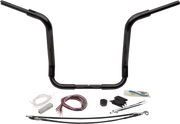 FAT BAGGERS INC. 1-1/2" EZ Install Rounded Top Handlebar Kit - 16" - Black 809416-B