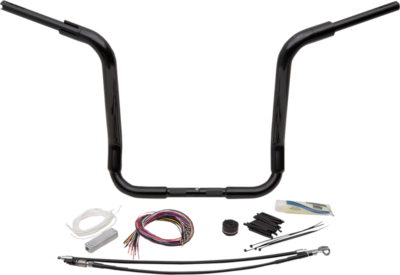 FAT BAGGERS INC. 1-1/2" EZ Install Rounded Top Handlebar Kit - 16" - Black 809416-B