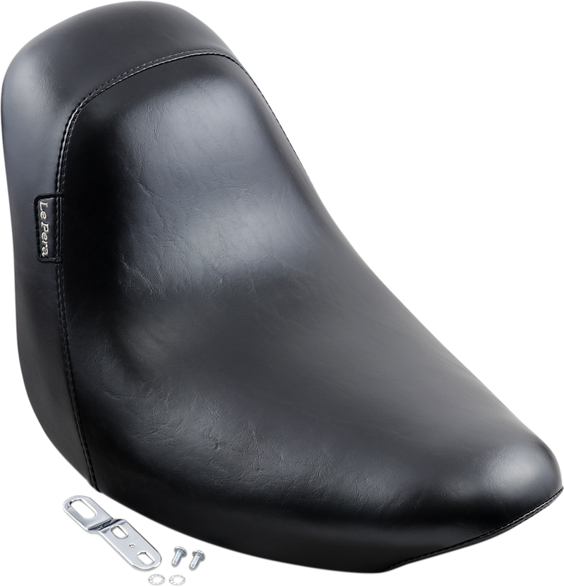 LE PERA Bare Bones Solo Seat - Smooth - Black - Softail '06-'17