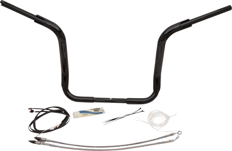 FAT BAGGERS INC. 1-1/2" EZ Install Rounded Top Handlebar Kit - 14" - Black 809514-B