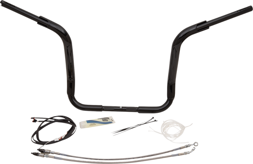 FAT BAGGERS INC. 1-1/2" EZ Install Rounded Top Handlebar Kit - 14" - Black 809514-B